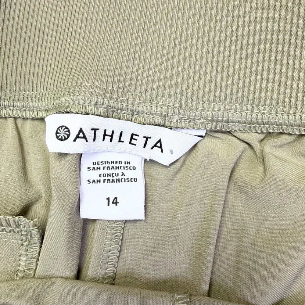 NEW Athleta Brooklyn Mid Rise Ankle Pant Womens 14 Olive Branch